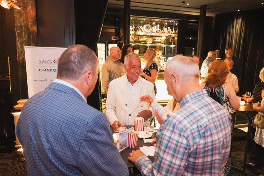 Guests mingling at reception