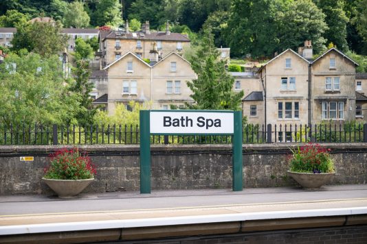 Bath Spa station sign