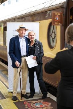 Guests posing for event photo