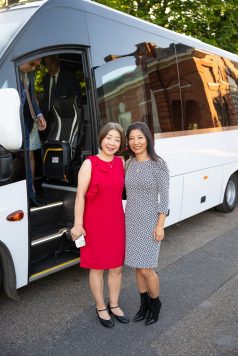 Guests arriving by coach