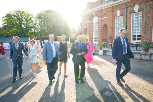 Guests arriving for Kensington Palace dinner