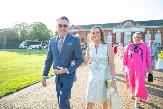 Guests entering the ground of Kensington Palace