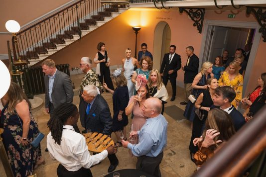 Guests gathered at reception