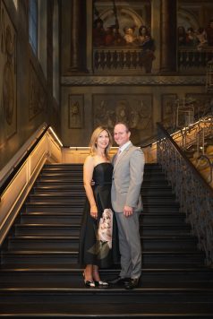 Guests posing on Kensington Palace staircase