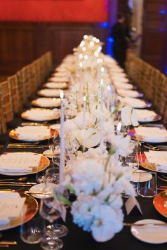 Formal dinner table setting