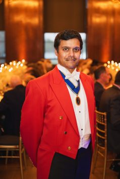 Ceremonial host at gala dinner