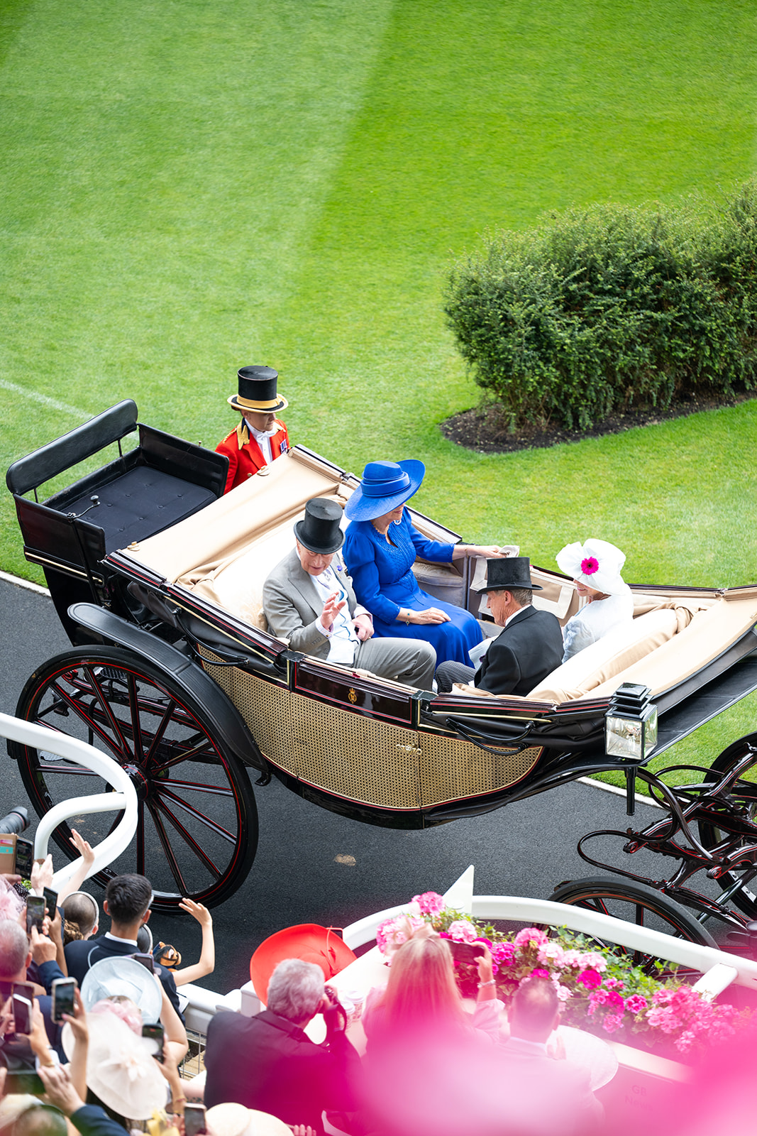 King Charles in Royal Ascot procession carriage