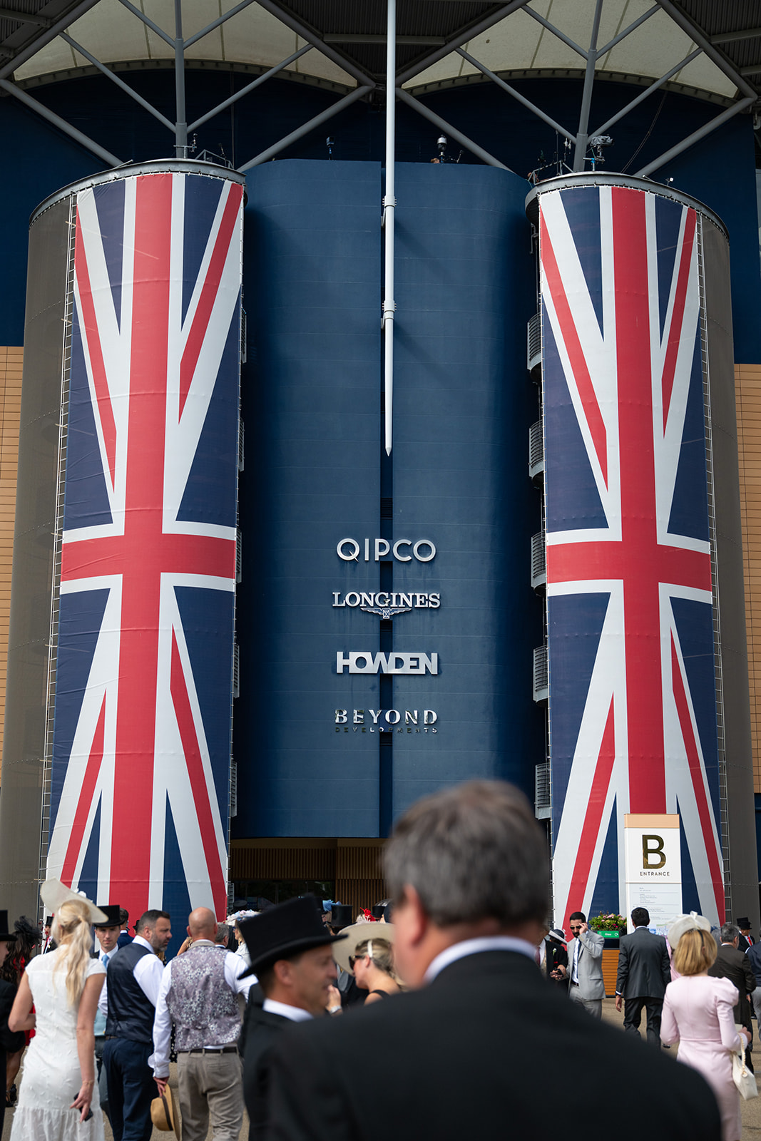 Royal Ascot sponsor signage between flags