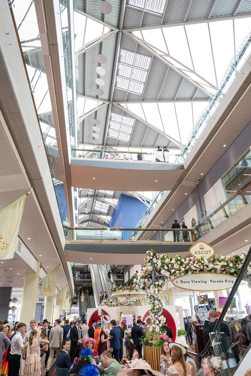 Multi-level atrium at Ascot grandstand