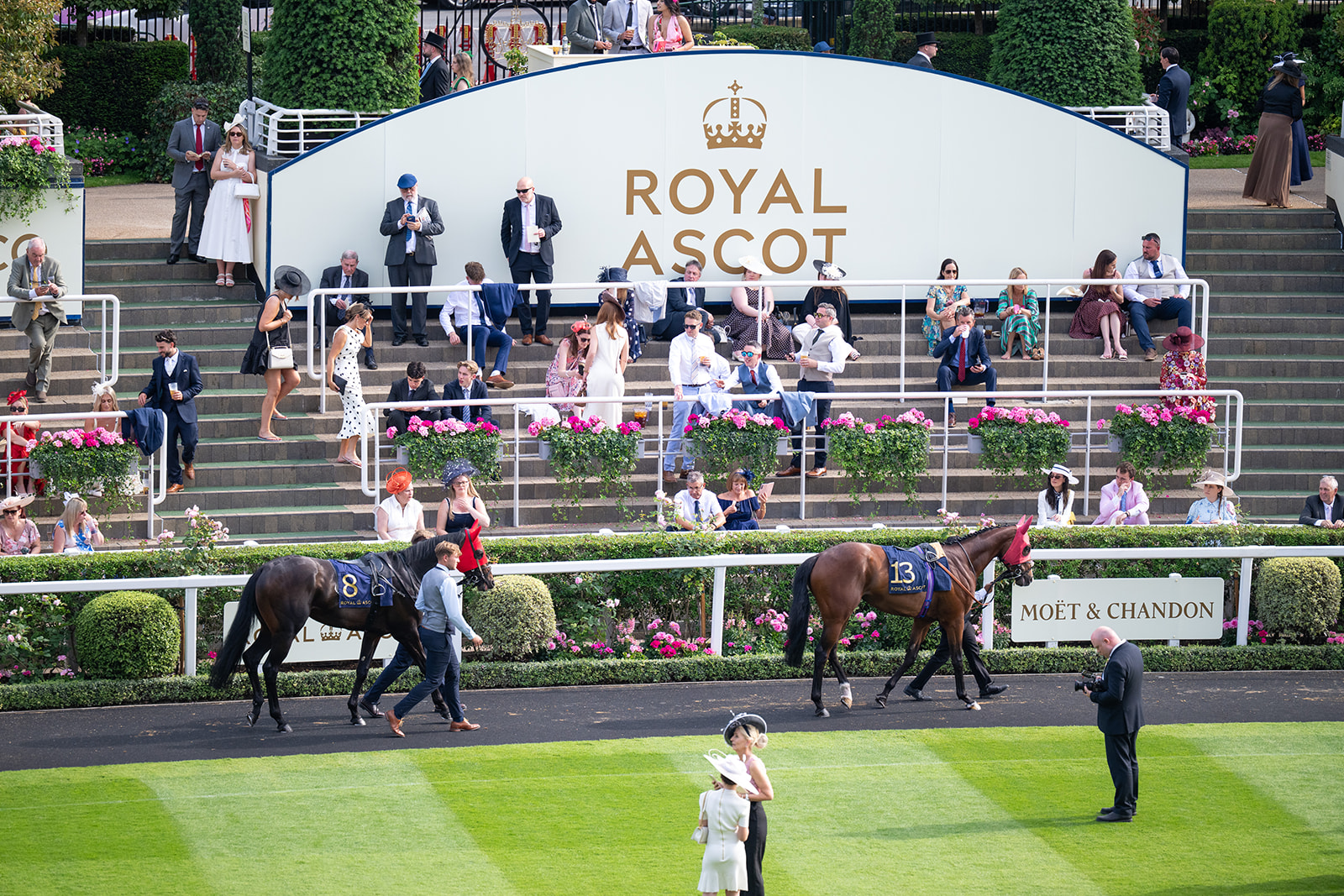 Royal Ascot viewing terrace with spectators