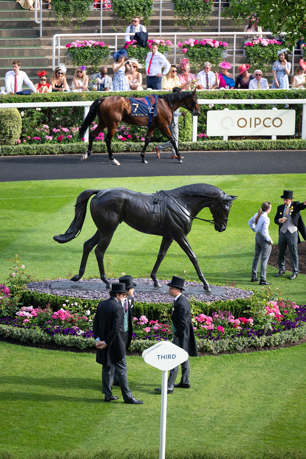 Bronze horse statue at Royal Ascot