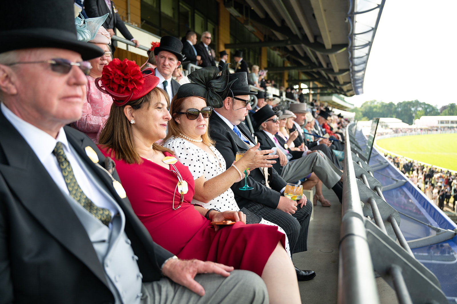 Guests seated in Royal Ascot grandstand