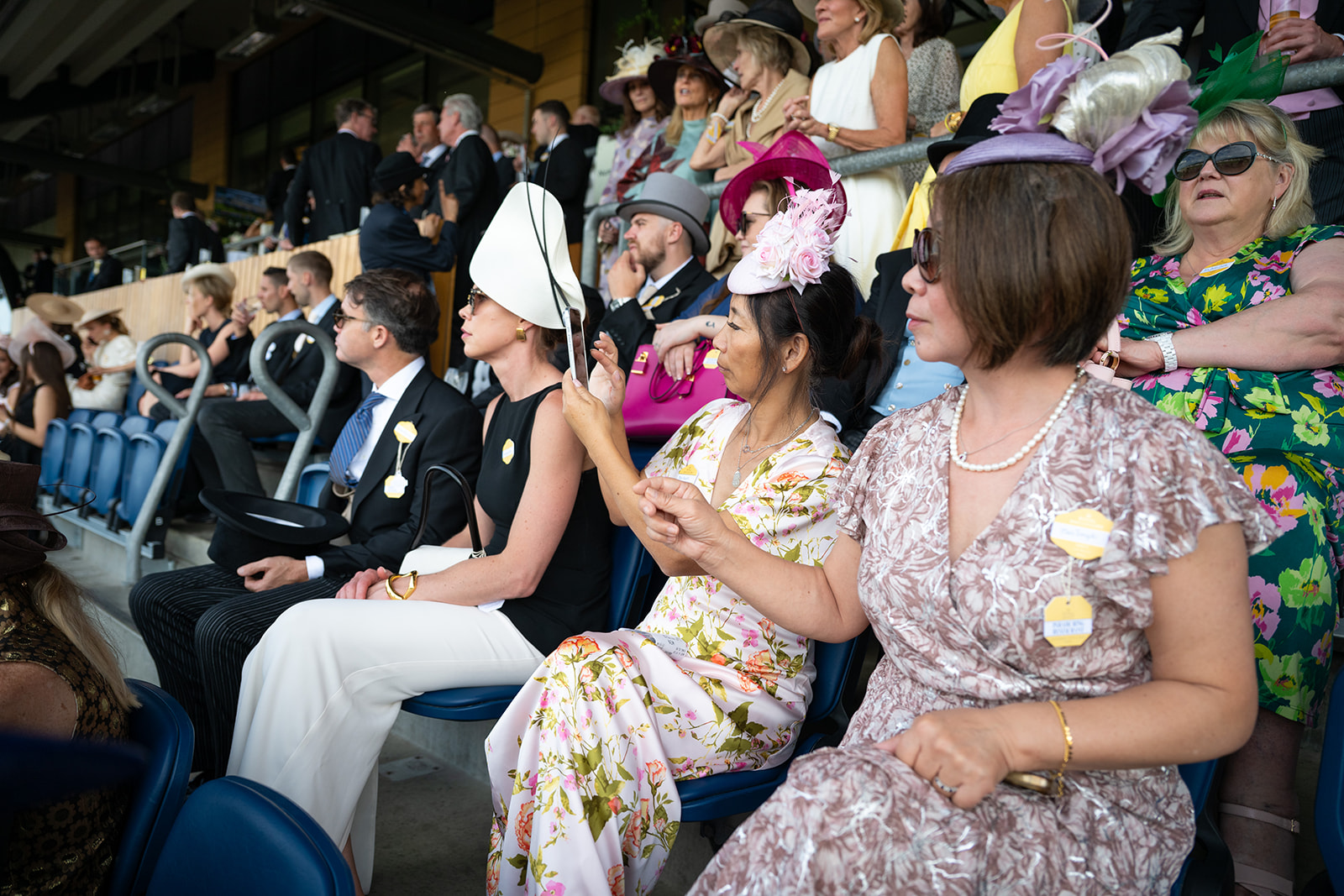 Spectators watching races from grandstand