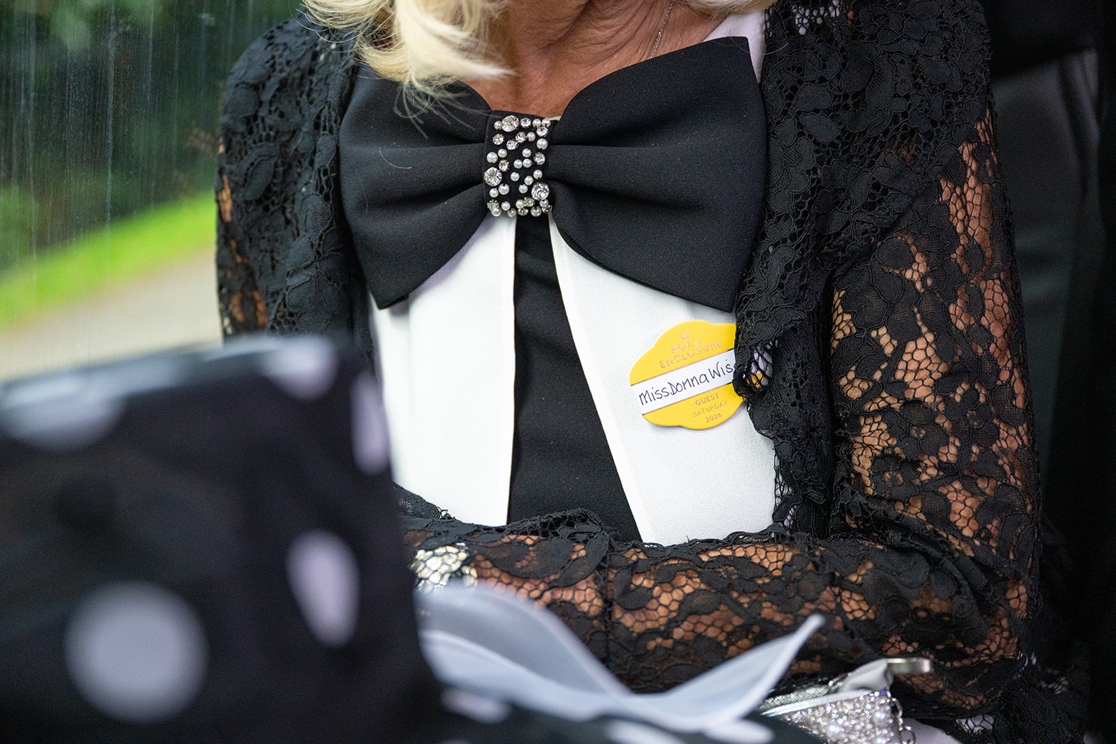 Attendee wearing Royal Ascot name badge