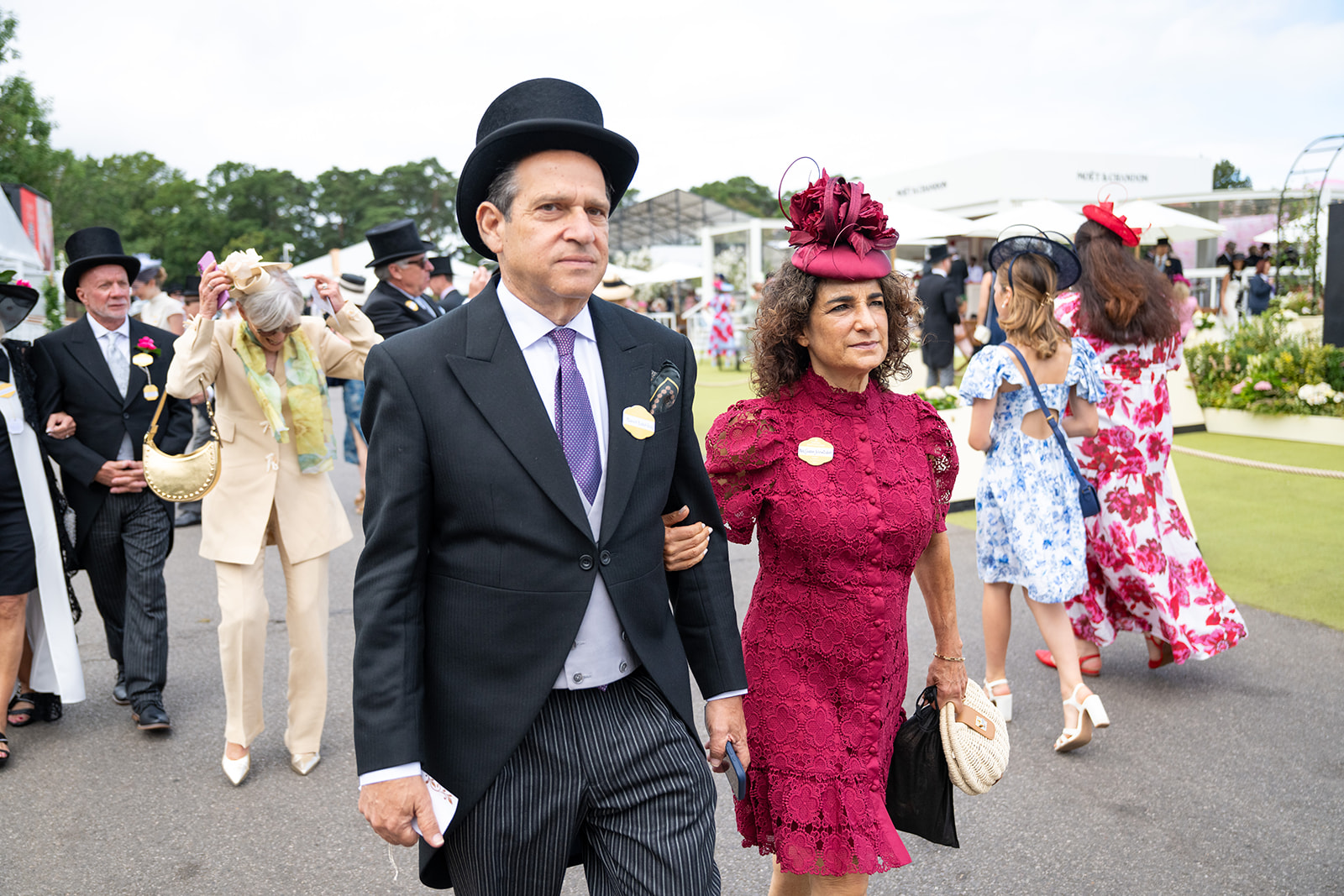 Guests walking along Ascot grounds