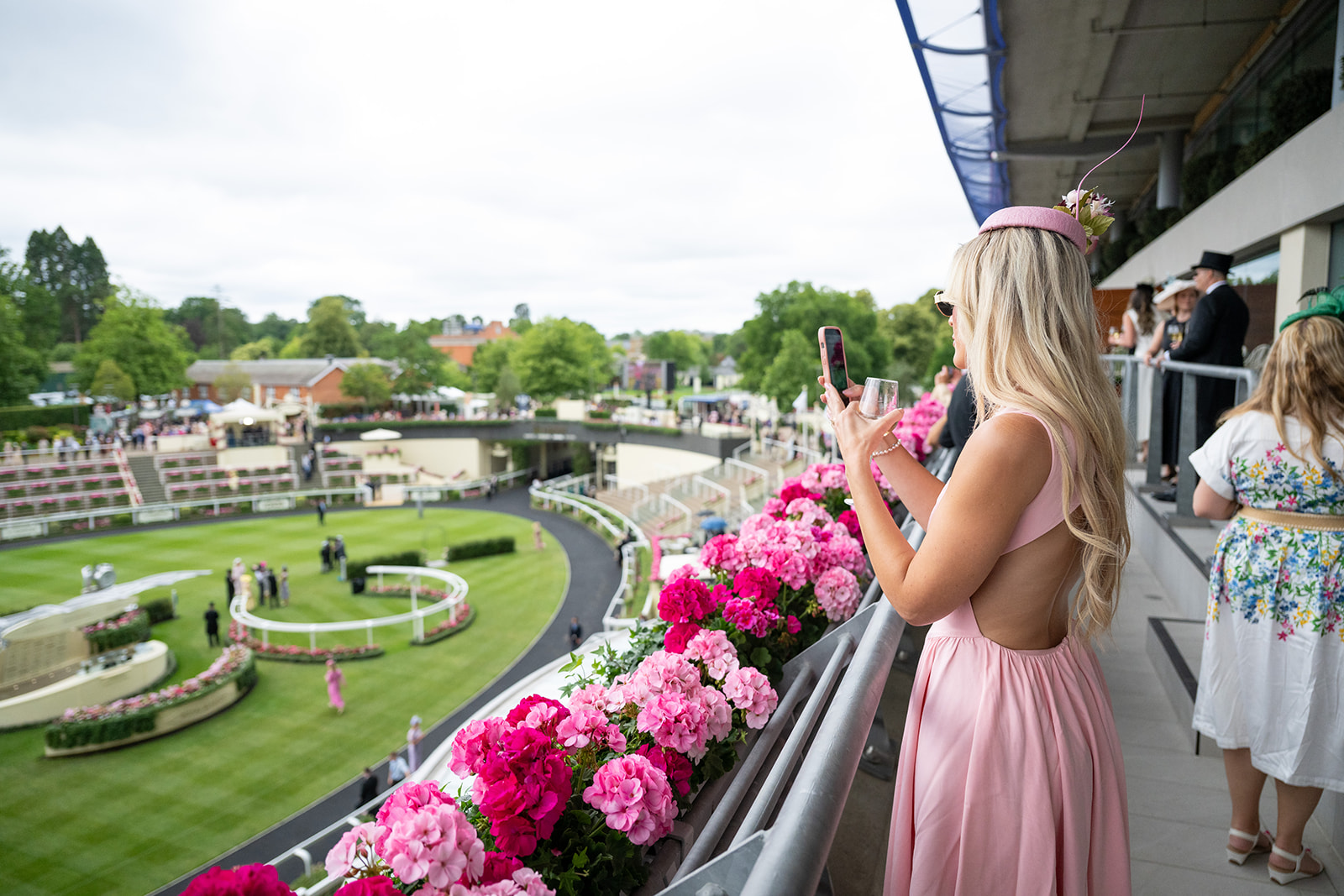 Photographing horses from balcony