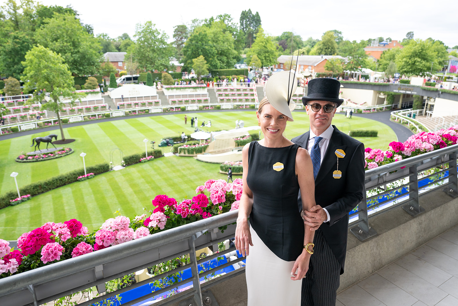 Race day balcony portrait