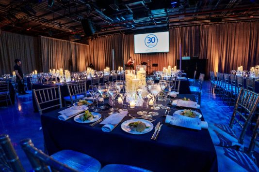 Anniversary dinner venue setup