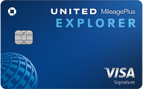 Clickable card art links to United (Service Mark) Explorer Card product page