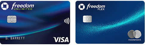 Chase Freedom Unlimited (Registered Trademark) credit card. NO ANNUAL FEE (dagger). Chase Freedom Flex (Registered trade mark) credit card. NO ANNUAL FEE (dagger).