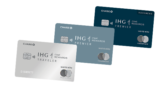 IHG One Rewards Traveler Credit Card. IHG One Rewards Premier Credit Card. IHG One Rewards Premier Business Credit Card.