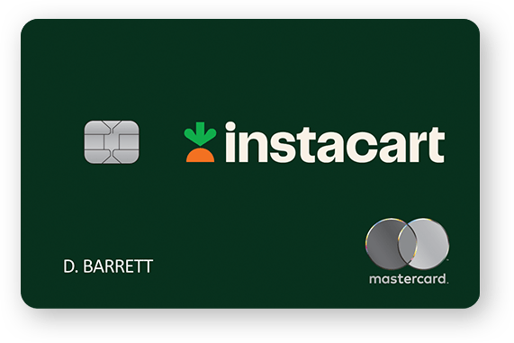 Instacart Mastercard. Contactless icon.